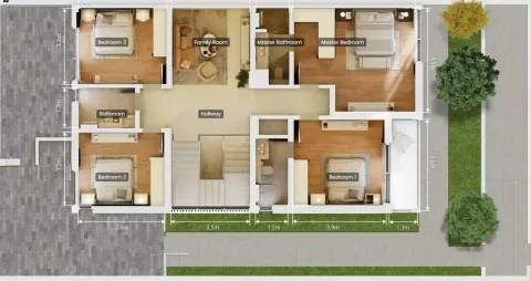 Floor plan, 4 Beds, 3,115 sq ft