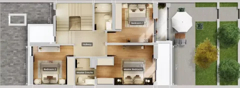 Floor plan, 3 Beds, 2,298 sq ft
