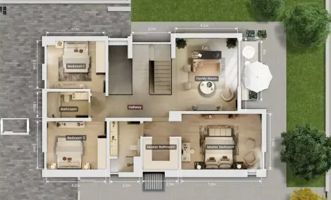 Floor plan, 4 Beds, 3,393 sq ft