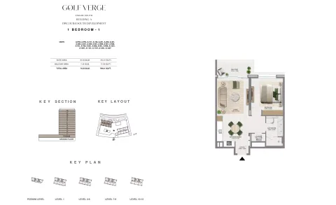 Floor plan, 1 Bed, 799 sq ft