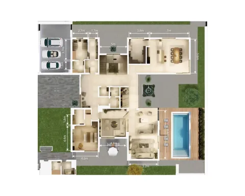 Floor plan, 6 Beds, 9,125 sq ft