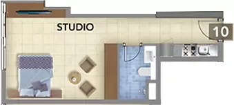Floor plan, Studio, 504 sq ft