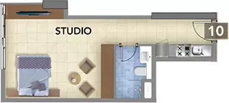 Floor plan, Studio, 504 sq ft