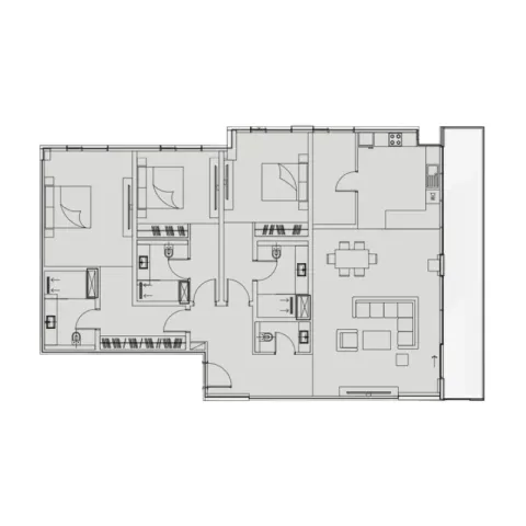 Floor plan, 3 Beds, 2,185 sq ft