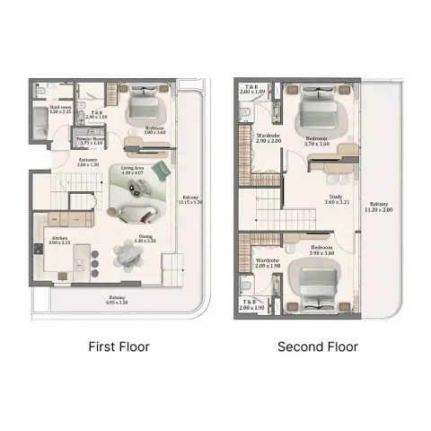 Floor plan, 3 Beds, 2,068 sq ft
