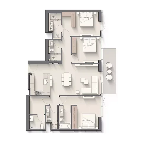 Floor plan, 3 Beds, 1,528 sq ft