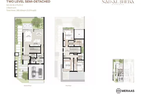 Floor plan, 3 Beds, 3,074 sq ft