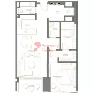 Floor plan, 1 Bed, 1,149 sq ft