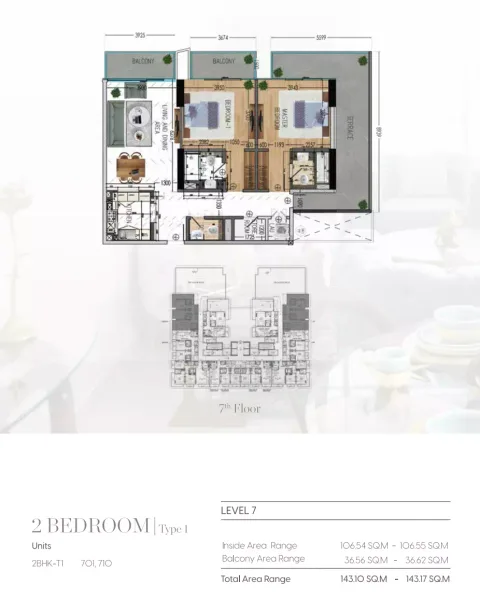 Floor plan, 2 Beds, 1,539 sq ft