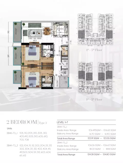 Floor plan, 2 Beds, 1,334 sq ft