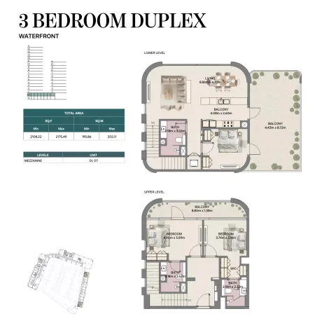 Floor plan, 3 Beds, 2,108 sq ft