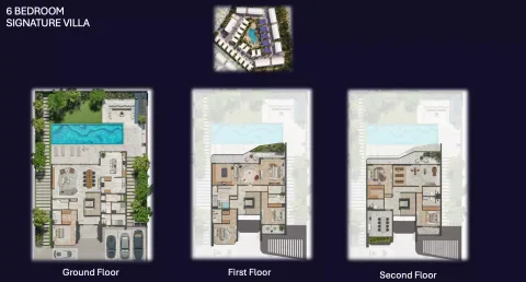 Floor plan, 6 Beds, 7,131 sq ft