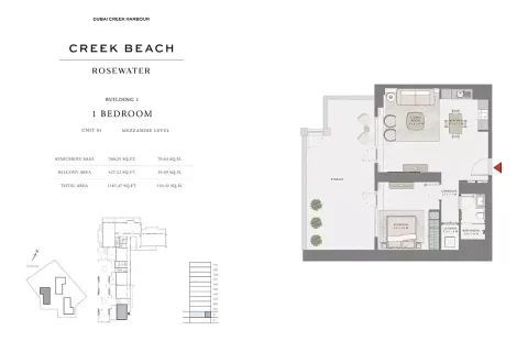 Floor plan, 1 Bed, 1,187 sq ft
