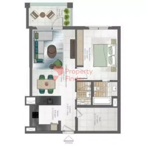 Floor plan, 1 Bed, 852 sq ft