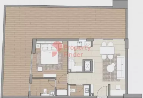 Floor plan, 1 Bed, 1,275 sq ft