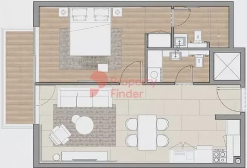 Floor plan, 1 Bed, 710 sq ft