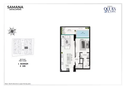 Floor plan, 1 Bed, 0 sq ft