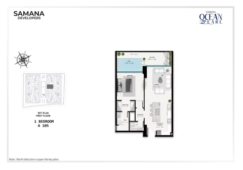Floor plan, 1 Bed, 0 sq ft