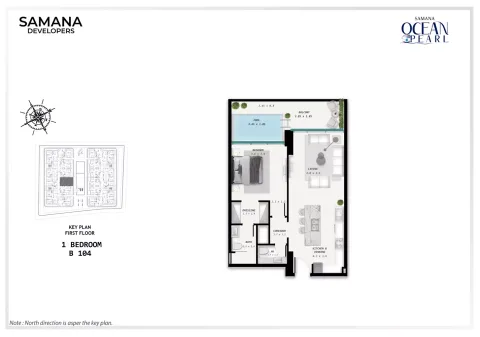 Floor plan, 1 Bed, 0 sq ft