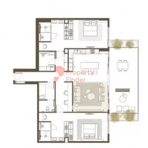 Floor plan, 2 Beds, 2,234 sq ft