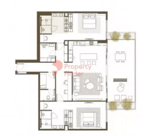 Floor plan, 2 Beds, 2,234 sq ft