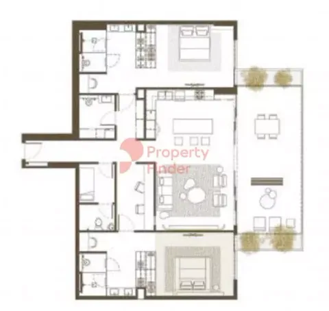 Floor plan, 2 Beds, 2,234 sq ft