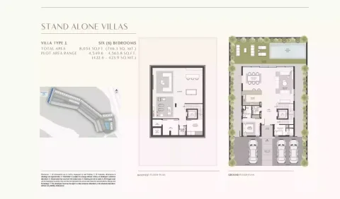 Floor plan, 6 Beds, 8,034 sq ft