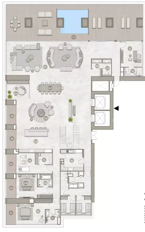 Floor plan, 5 Beds, 10,502 sq ft