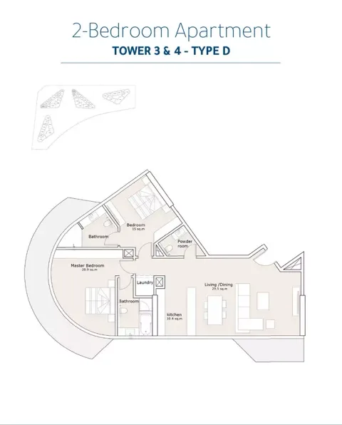Floor plan, 3 Beds, 0 sq ft