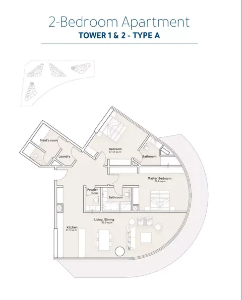 Floor plan, 2 Beds, 1,914 sq ft