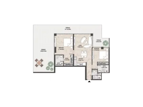 Floor plan, 2 Beds, 2,153 sq ft