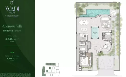 Floor plan, 4 Beds, 6,545 sq ft