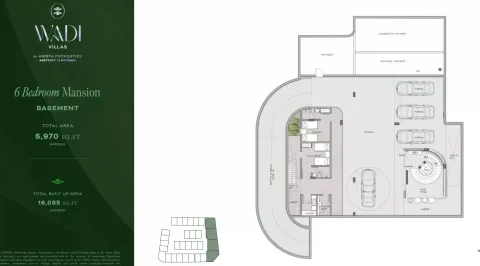Floor plan, 6 Beds, 16,085 sq ft