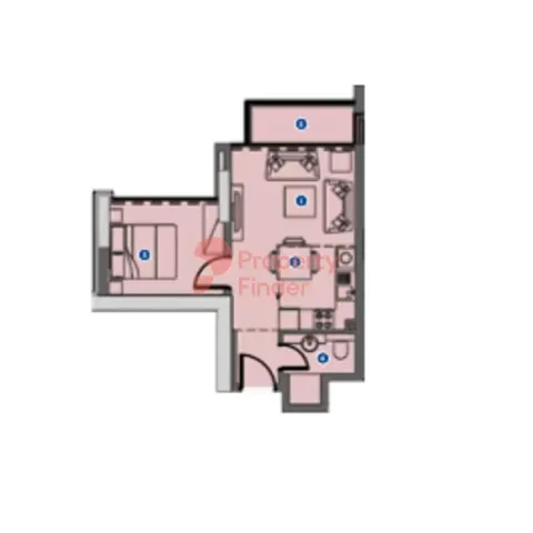 Floor plan, 1 Bed, 471 sq ft