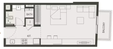 Floor plan, Studio, 0 sq ft