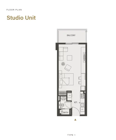 Floor plan, Studio, 0 sq ft