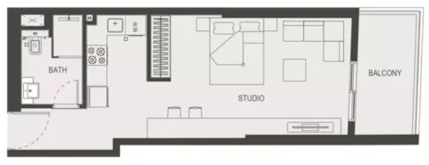 Floor plan, Studio, 0 sq ft