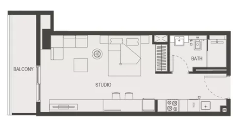 Floor plan, Studio, 0 sq ft