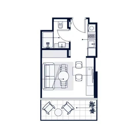 Floor plan, Studio, 358 sq ft