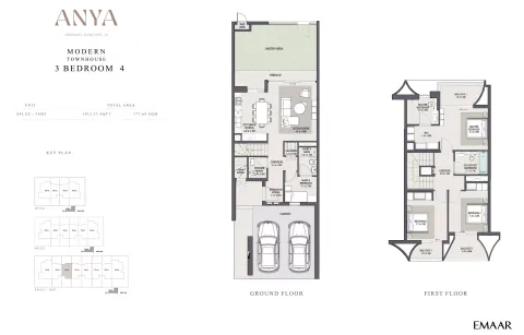 Floor plan, 3 Beds, 1,912 sq ft