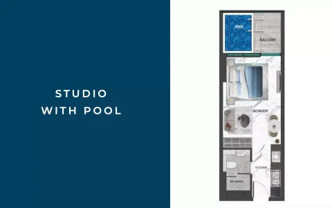 Floor plan, Studio, 419 sq ft