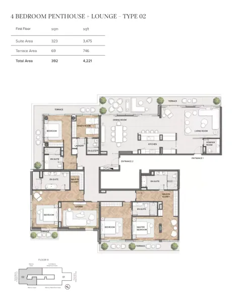 Floor plan, 4 Beds, 4,221 sq ft