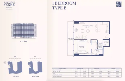 Floor plan, 1 Bed, 880 sq ft