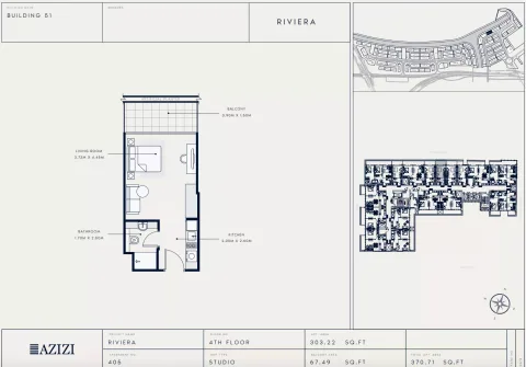 Floor plan, Studio, 370 sq ft