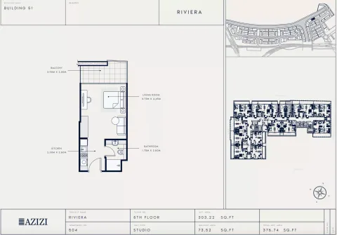 Floor plan, Studio, 376 sq ft