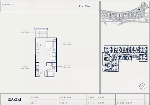 Floor plan, Studio, 340 sq ft
