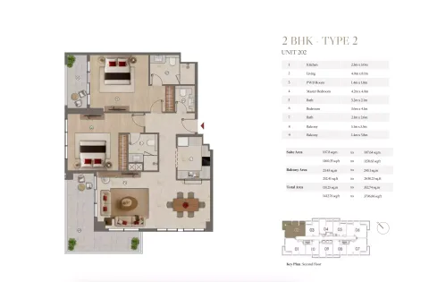 Floor plan, 2 Beds, 1,412 sq ft
