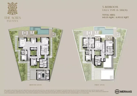 Floor plan, 5 Beds, 6,913 sq ft