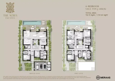 Floor plan, 6 Beds, 7,747 sq ft