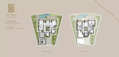 Floor plan, 5 Beds, 6,913 sq ft